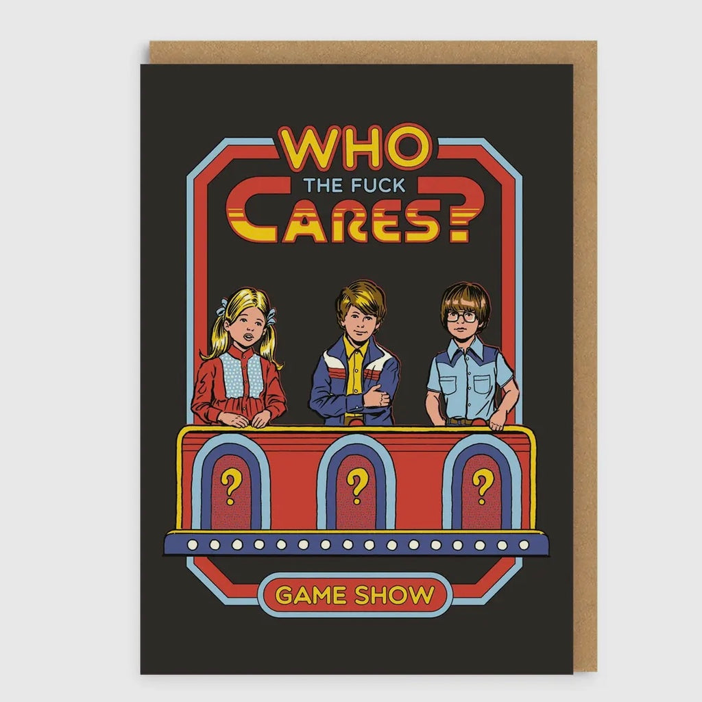 Who The Fuck Cares Greetings Card