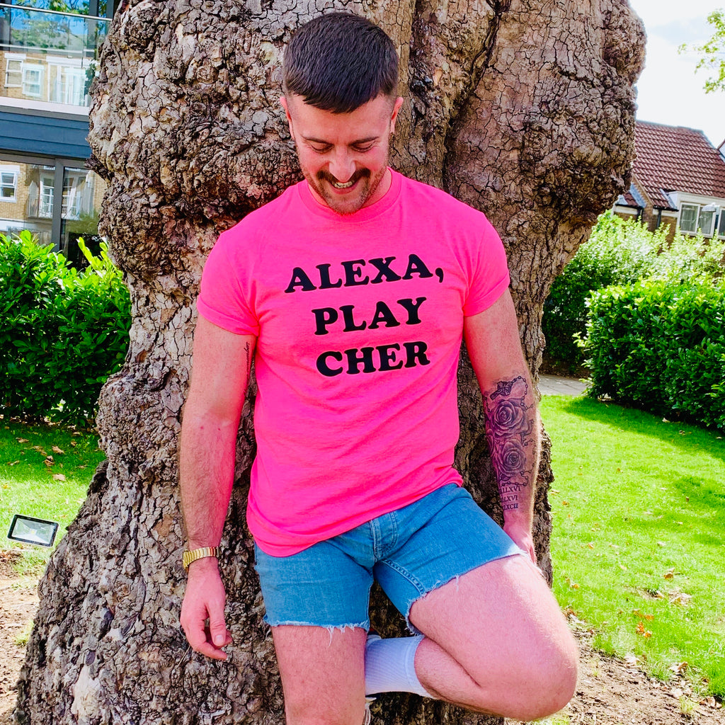 ALEXA, PLAY CHER T-Shirt, Neon Pink