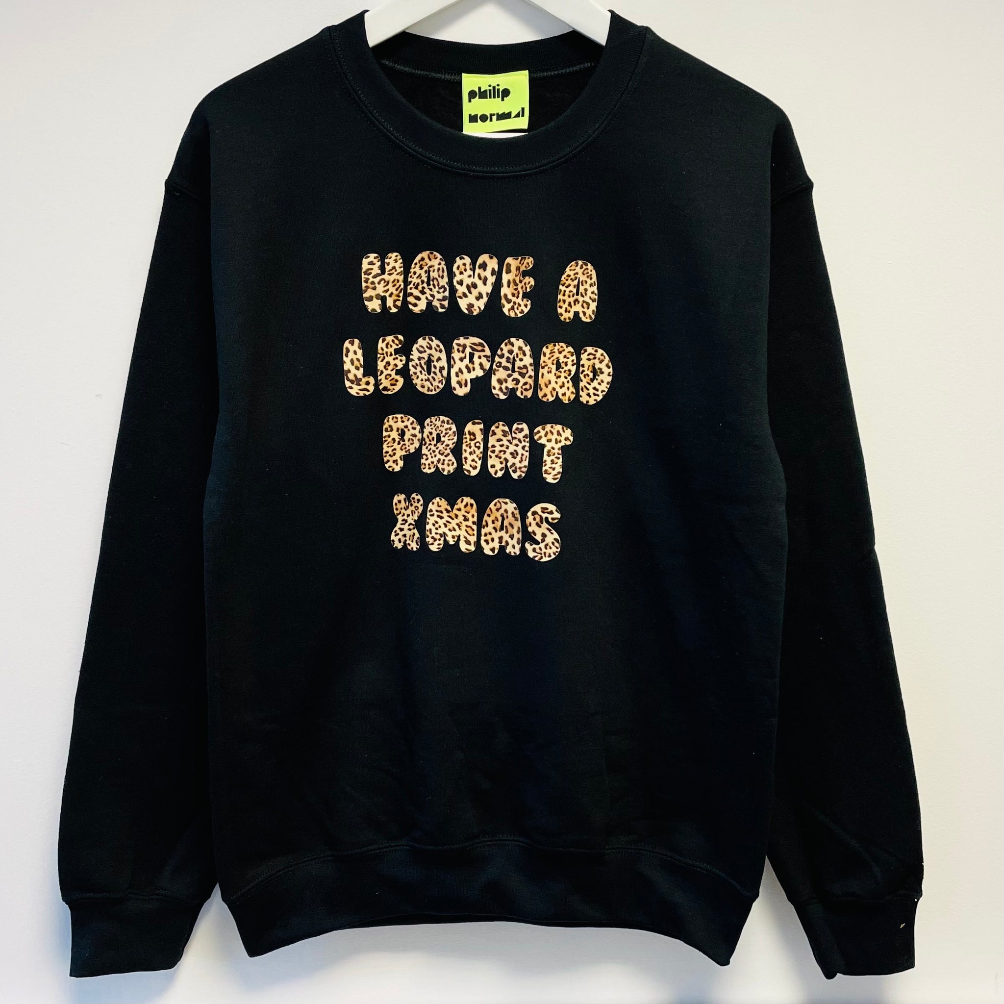 Have A Leopard Print Xmas Sweatshirt hi
