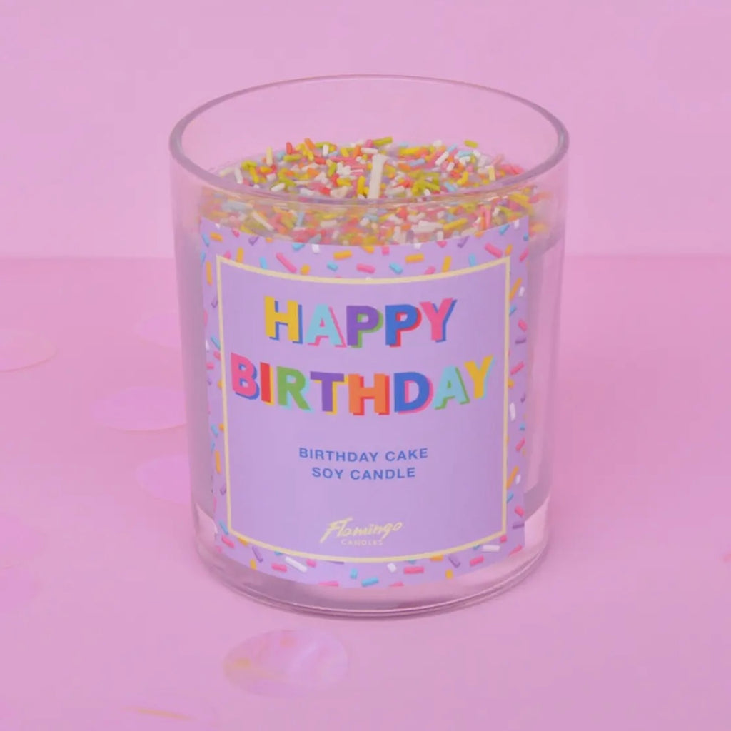 Happy Birthday Sprinkle Cake Candle