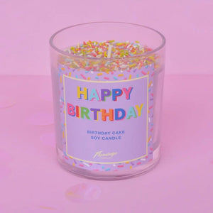 Happy Birthday Sprinkle Cake Candle