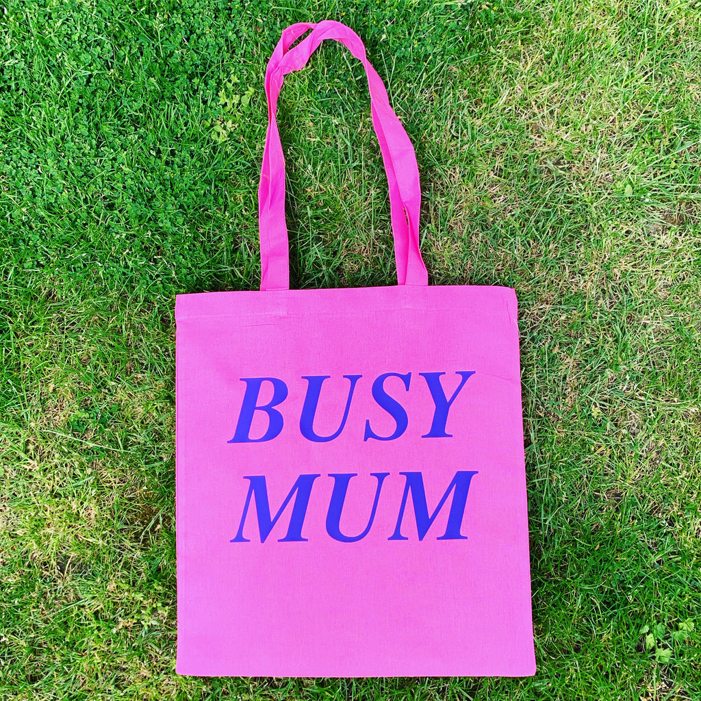 Pink Busy Mum Tote Bag