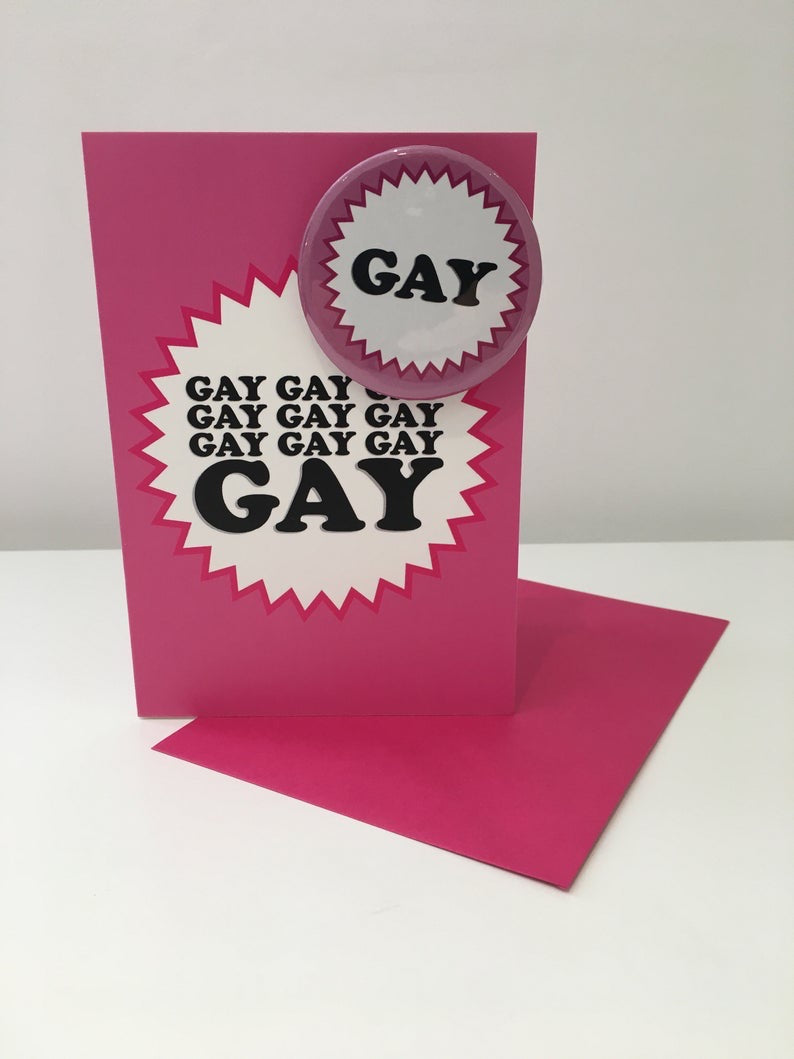 GAY GAY GAY Greetings Card