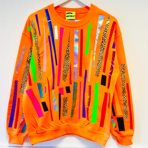 One Off Neon Orange Off-Cuts Sweatshirt
