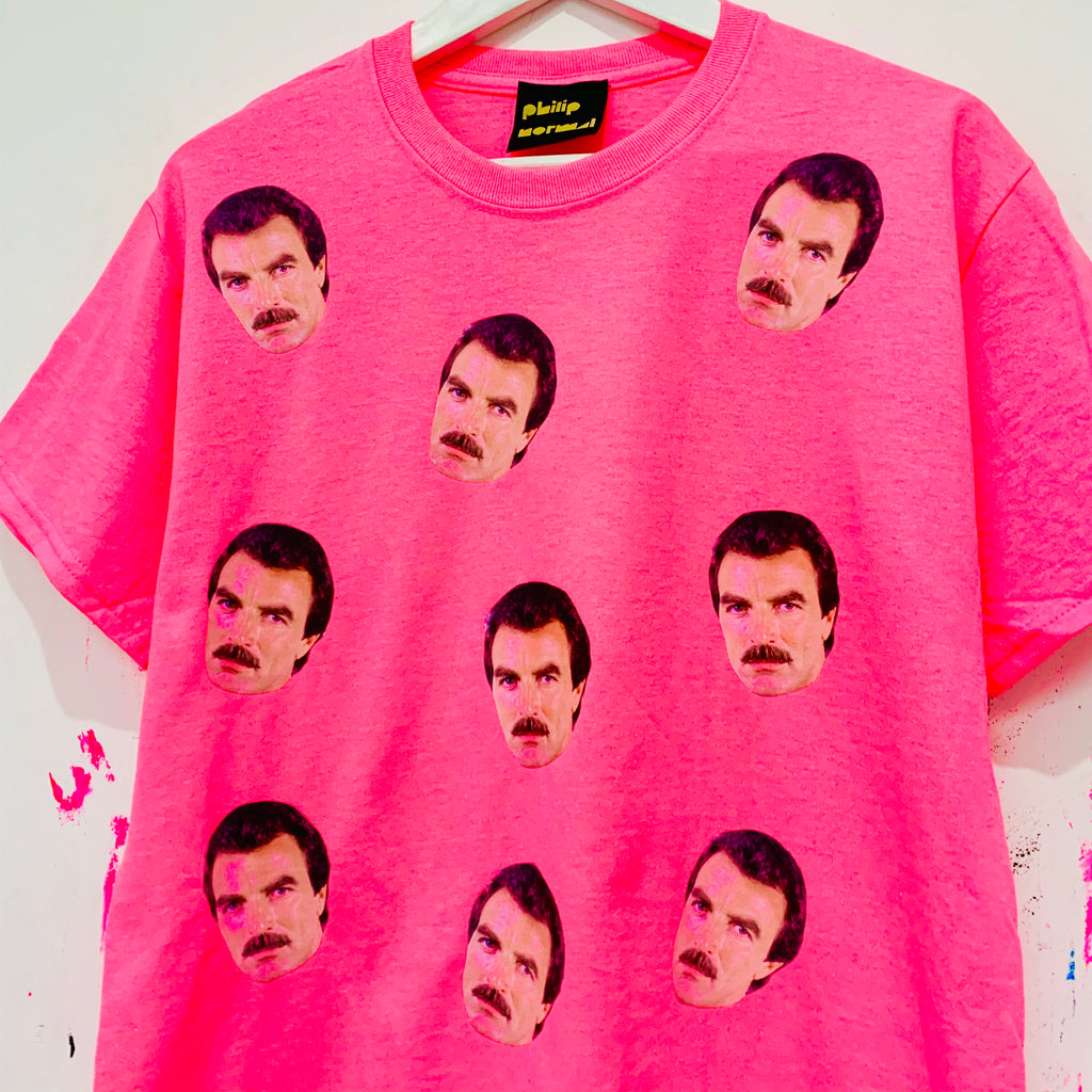Tom Faces T-Shirt - Neon Pink
