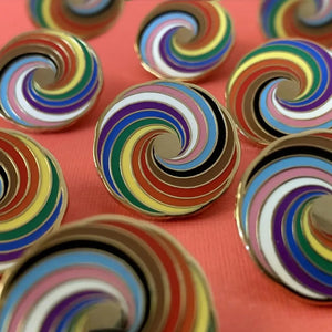 Pride Rainbow Swirl Enamel Pin