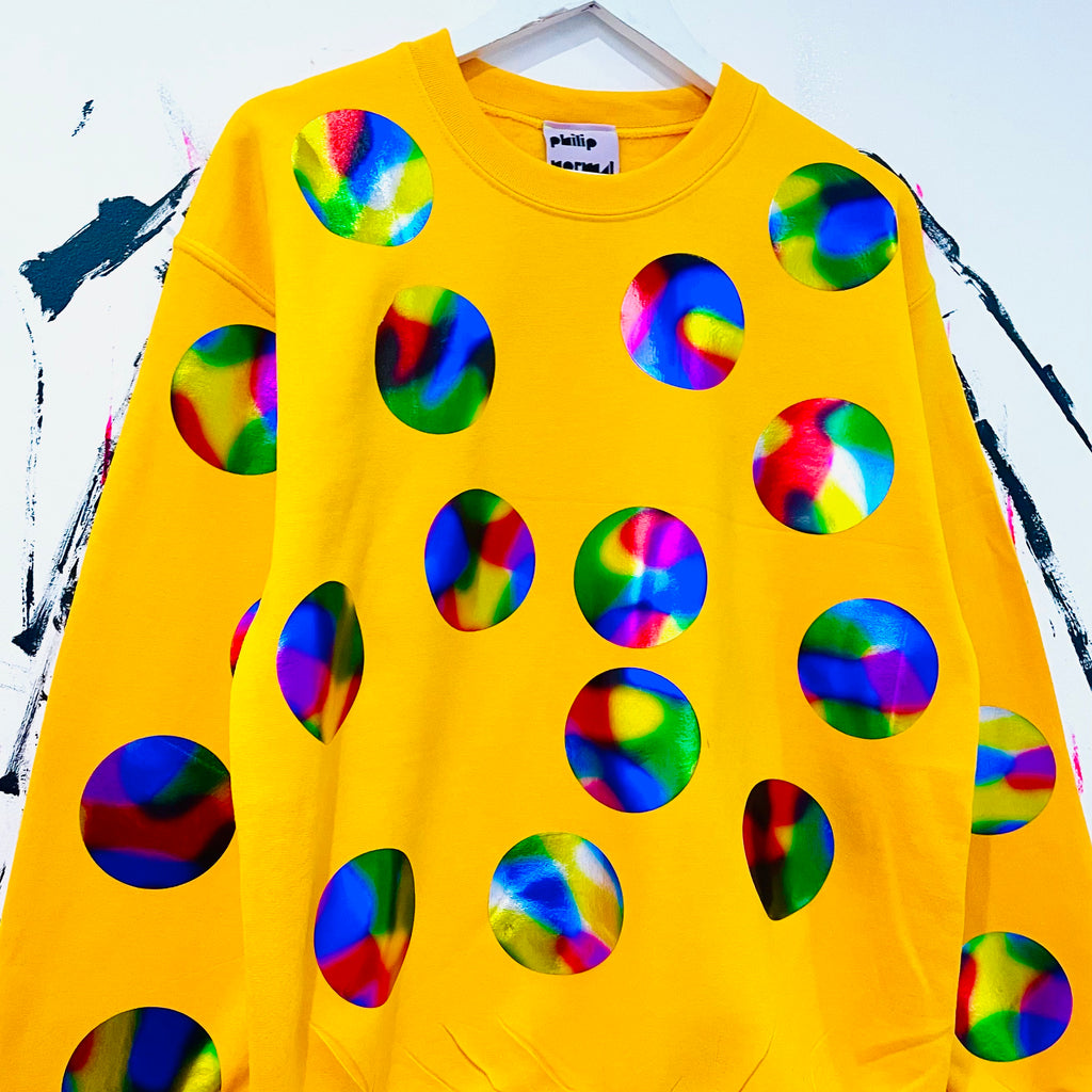Rainbow Circles Sweatshirt - Yellow