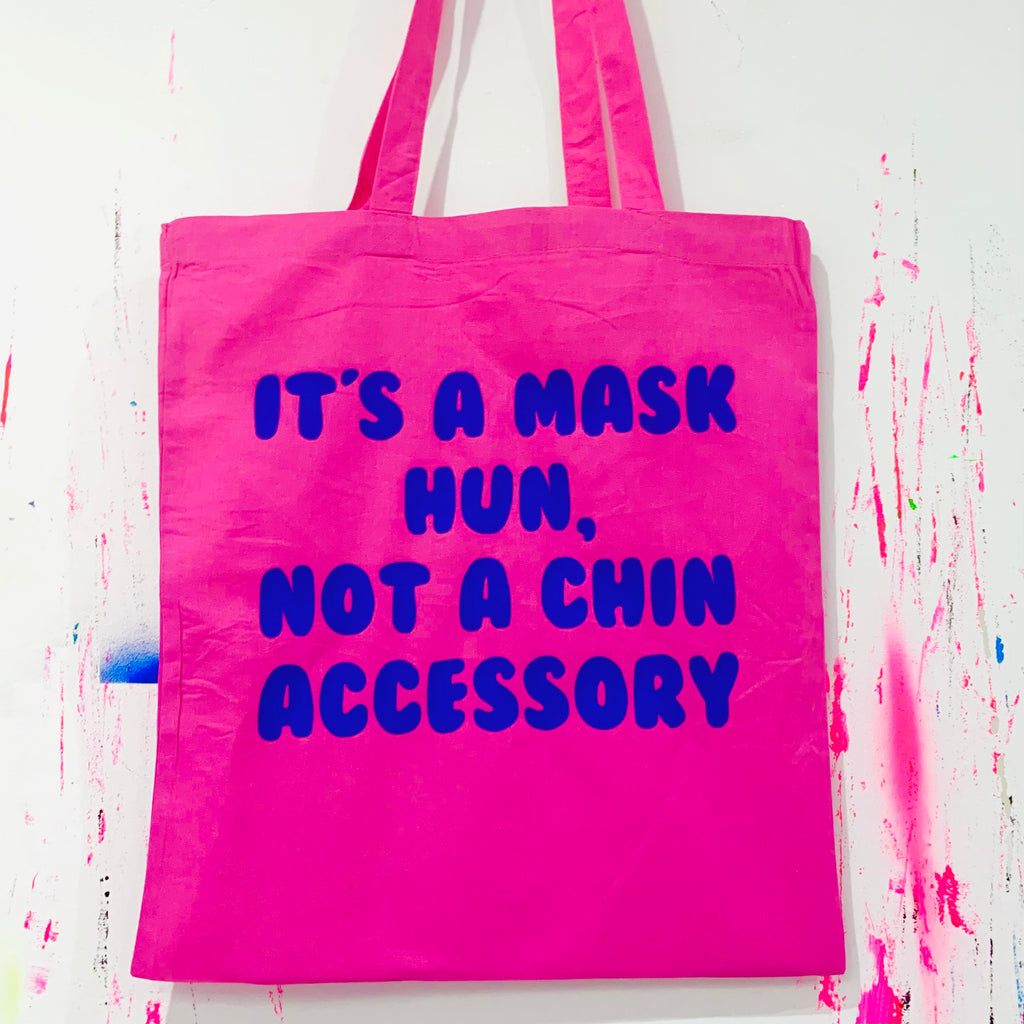 It’s A Mask Hun Tote Bag - Pink