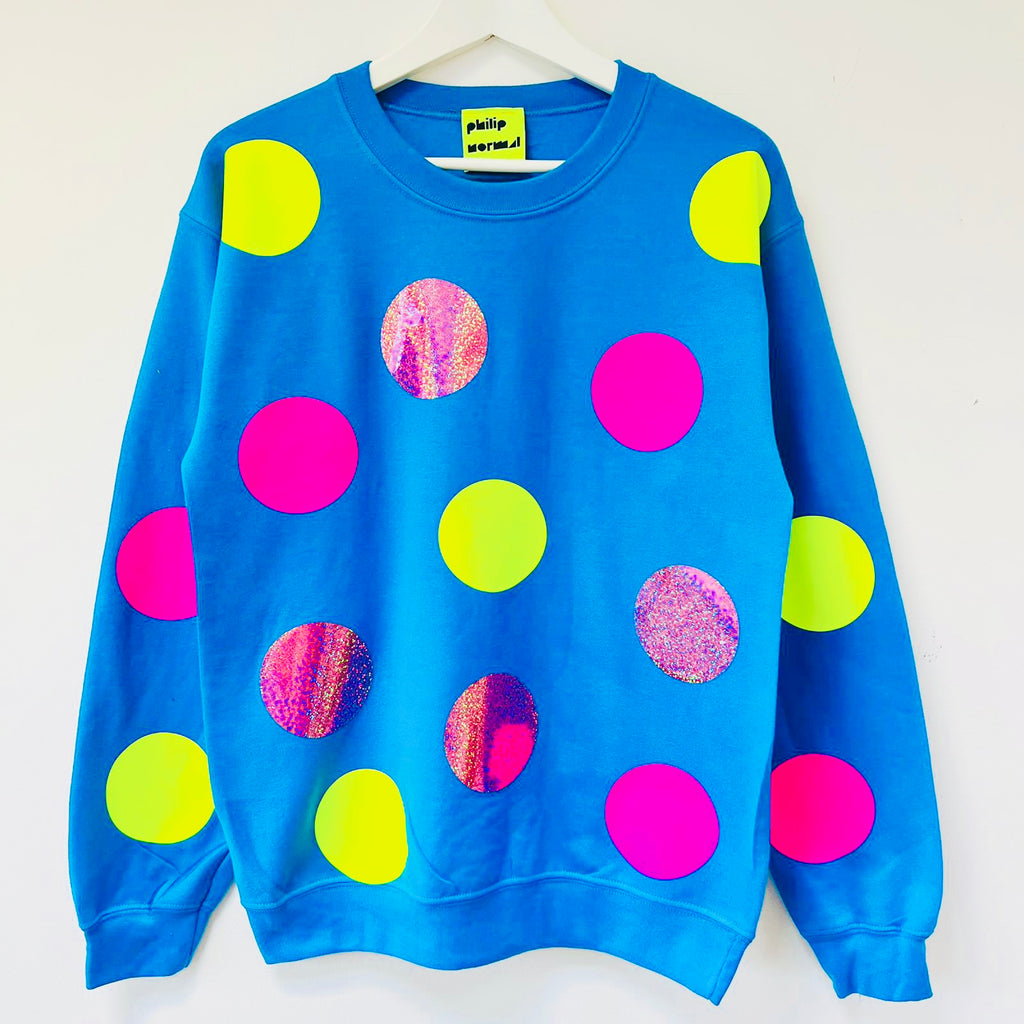 NEON SPARKLE Circles Sweatshirt