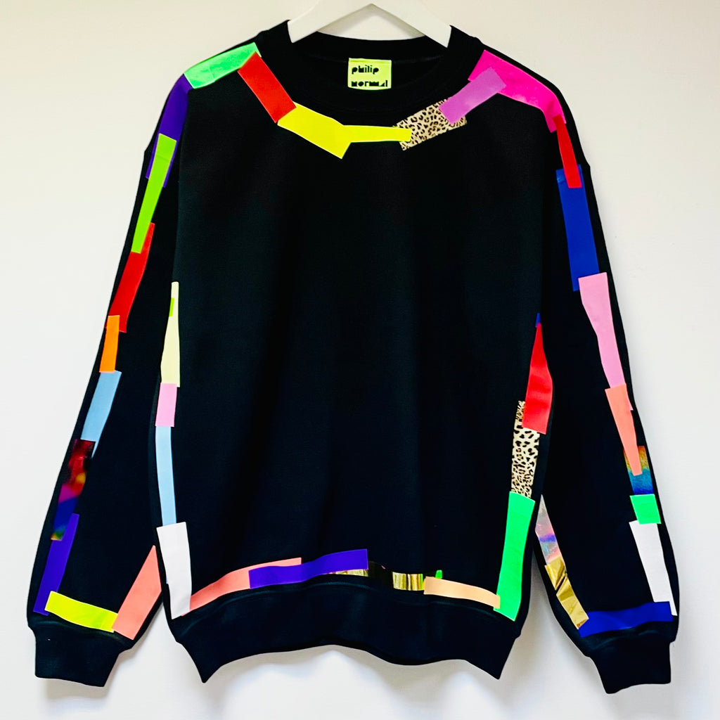 Patchwork Outline Sweatshirt