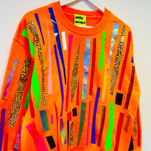 One Off Neon Orange Off-Cuts Sweatshirt