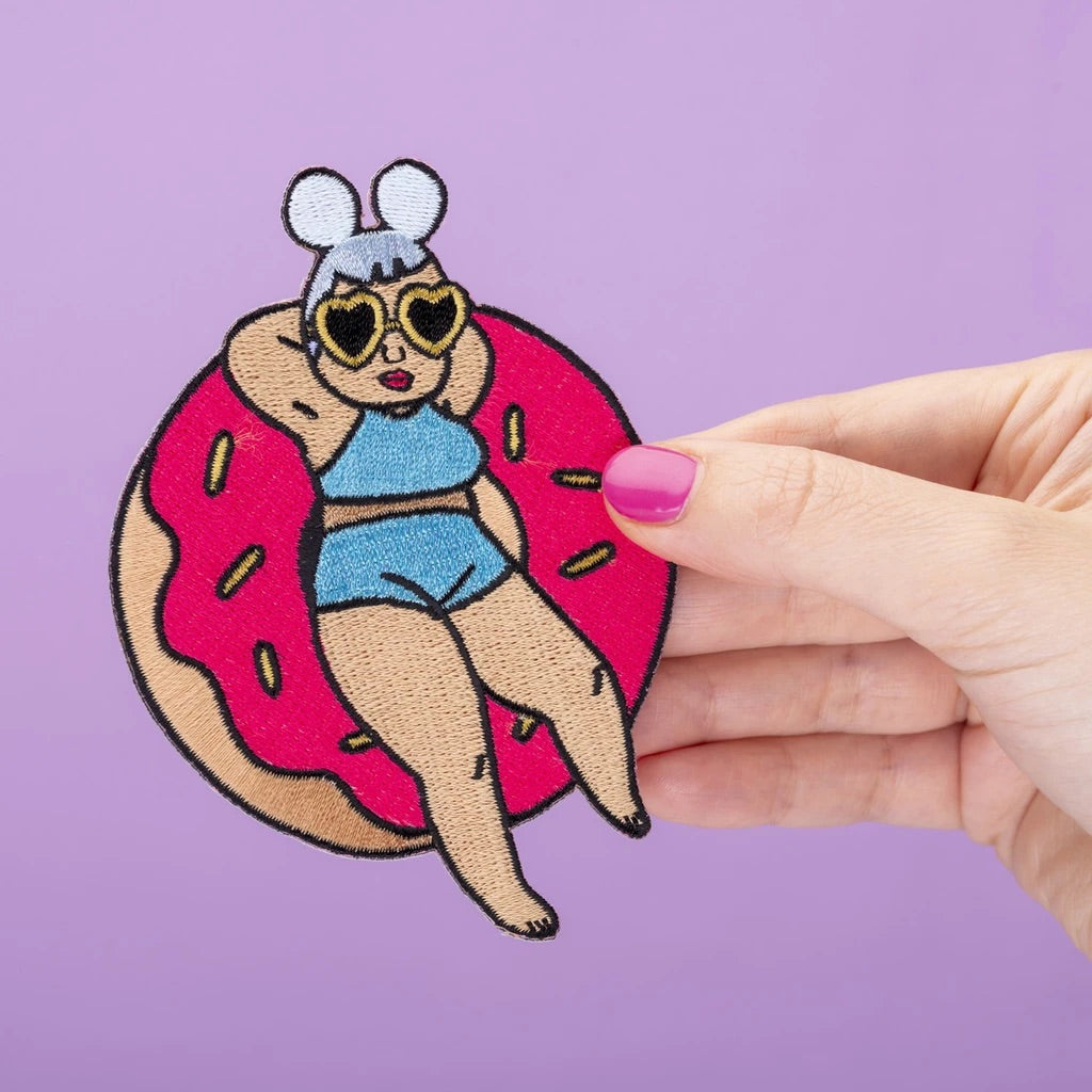 Donut Babe Iron On Patch