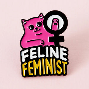 SALE - Feline Feminist Enamel Pin