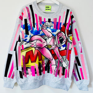 One Off Pink Power Rangers Sweatshirt