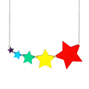 Tatty Devine Rainbow Mirror Shooting Star Necklace -